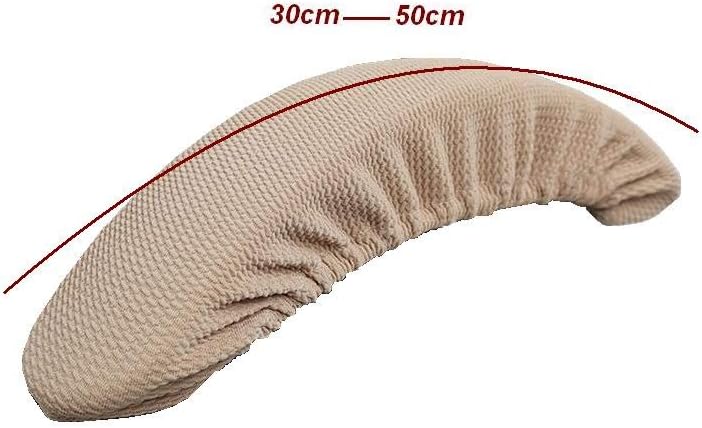 Isccdy Removable Washable Office Chair Armrest Slipcovers Covers Pads (Beige) - Image 2